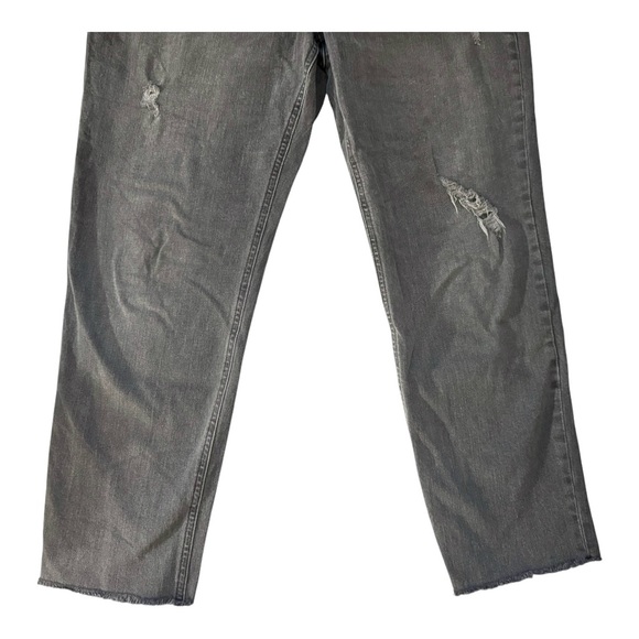 Old Navy Mid-Rise Boyfriend Straight Ripped Black, Gray Jeans, Size 10 - Picture 8 of 16